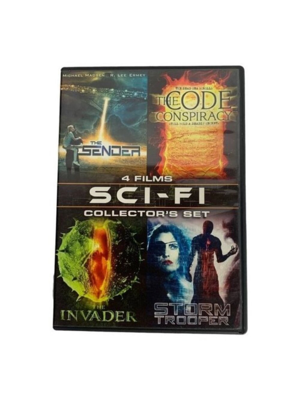 Sci Fi Collectors Set 4 Films The Sender The Invader Code Conspiracy Storm Troop
